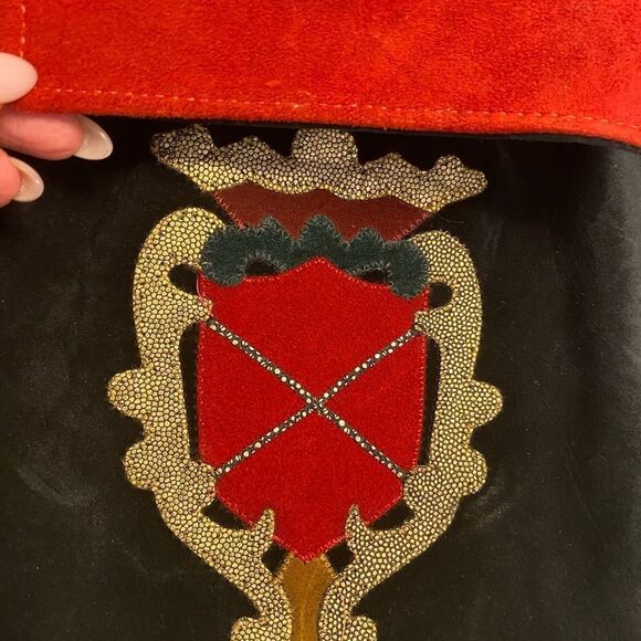 Carlos Falchi suede purse, rare vintage - Picture 2 of 7